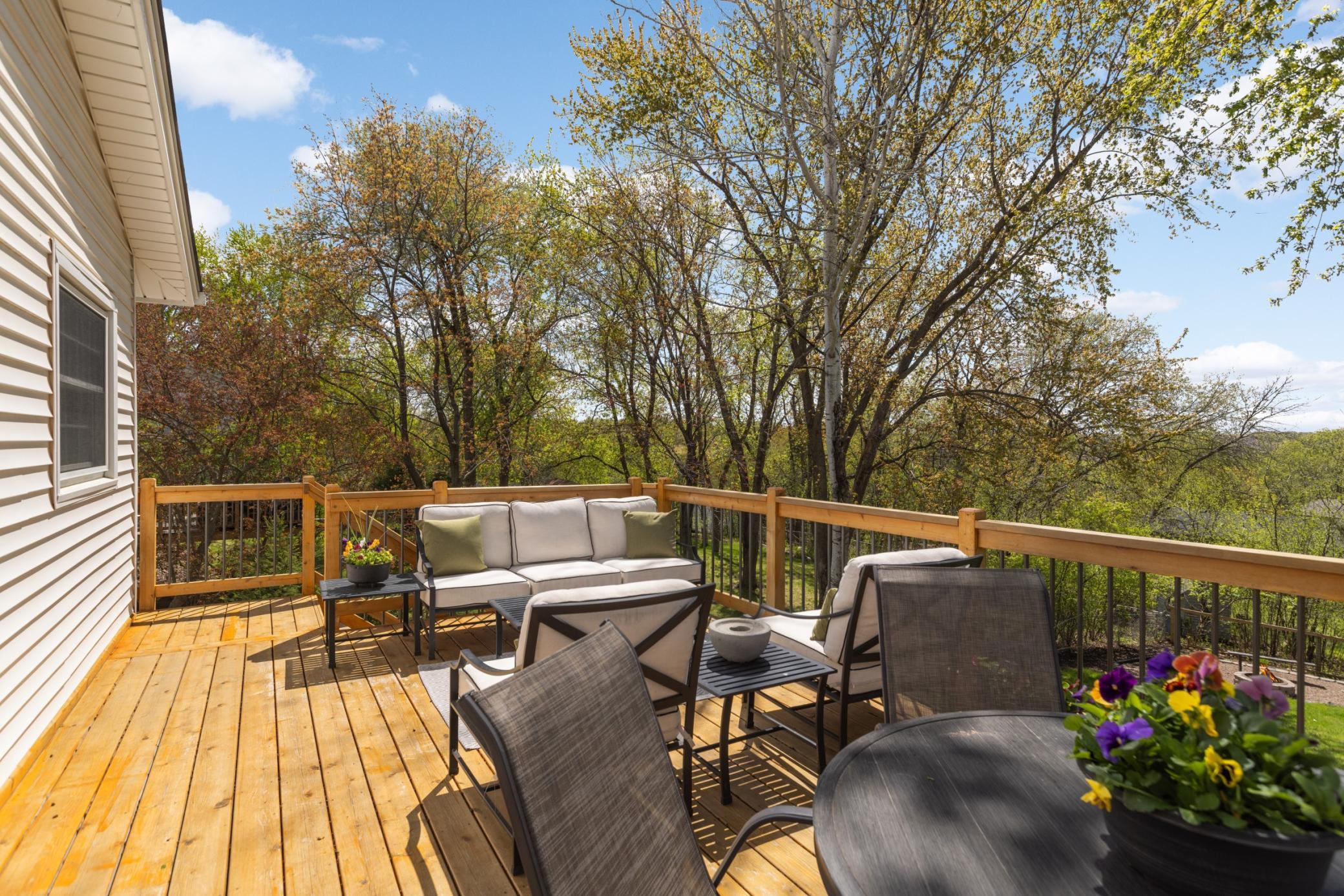 The deck is new and expansive!