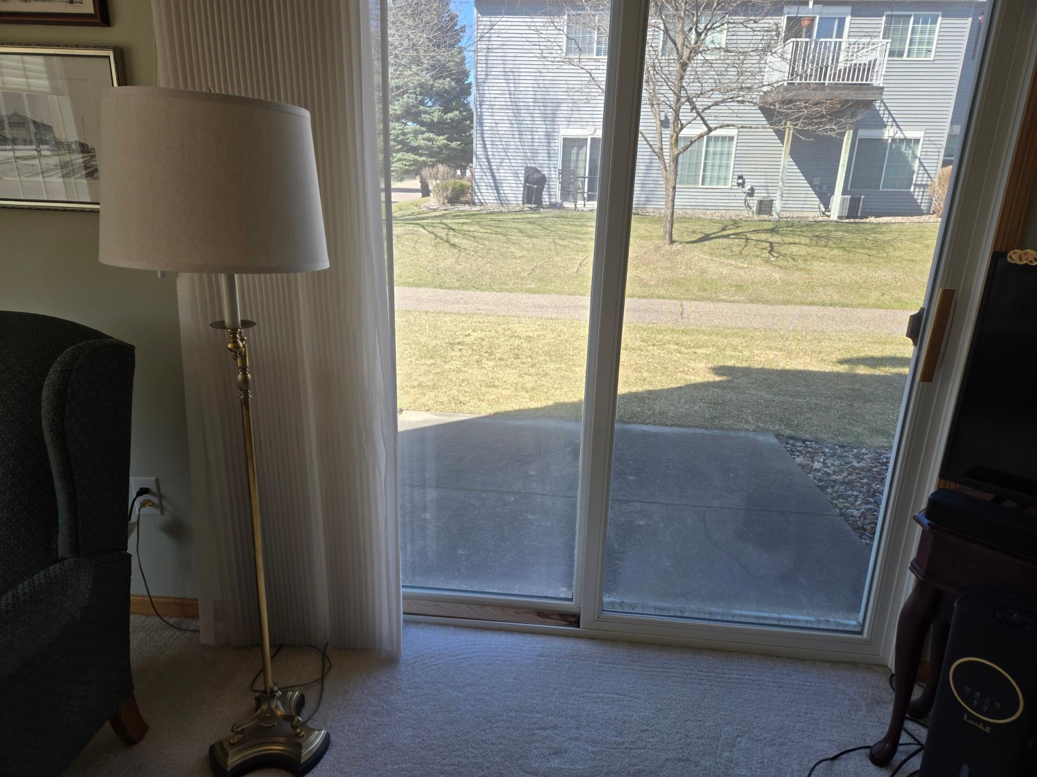 Overlooks a patio and yard!