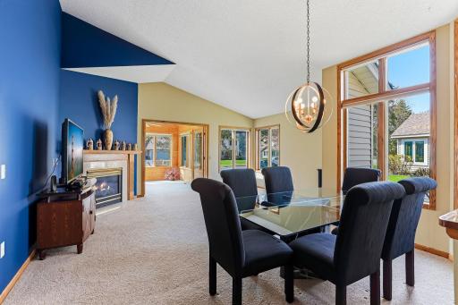 Open floor concept with vaulted ceilings!