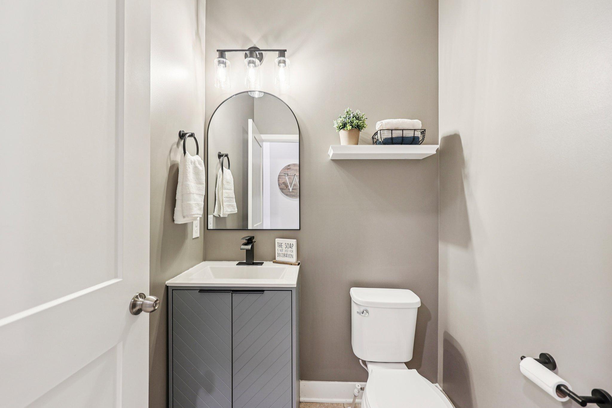 Main floor half bath