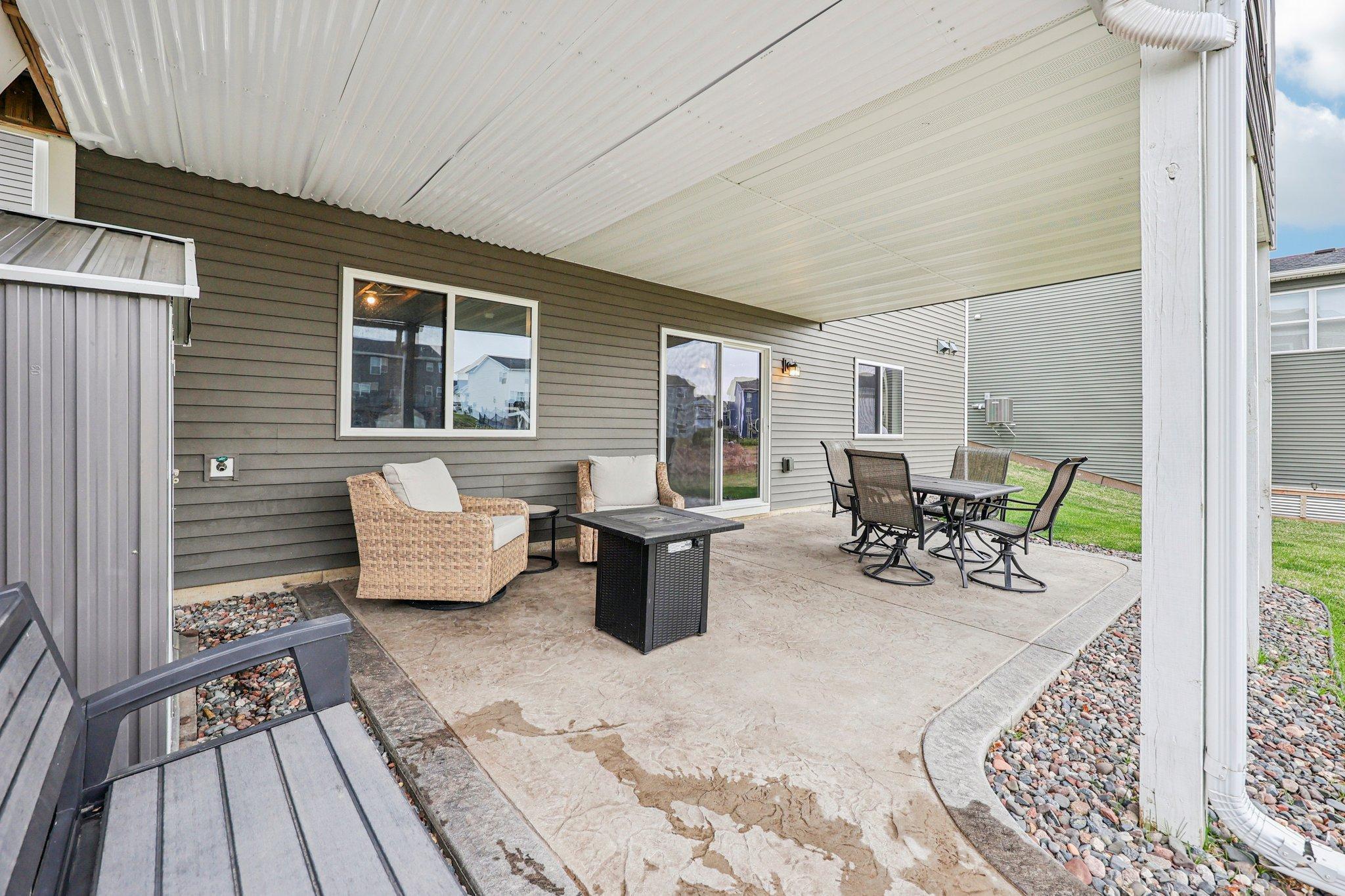 Stamped concrete patio