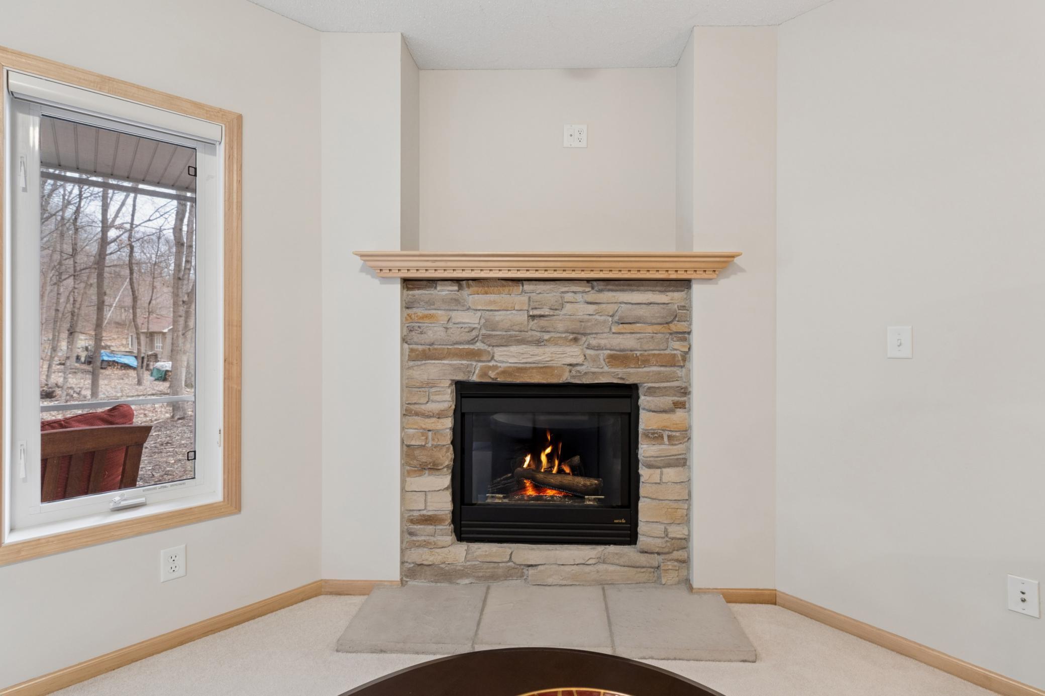 2nd gas fireplace in family room
