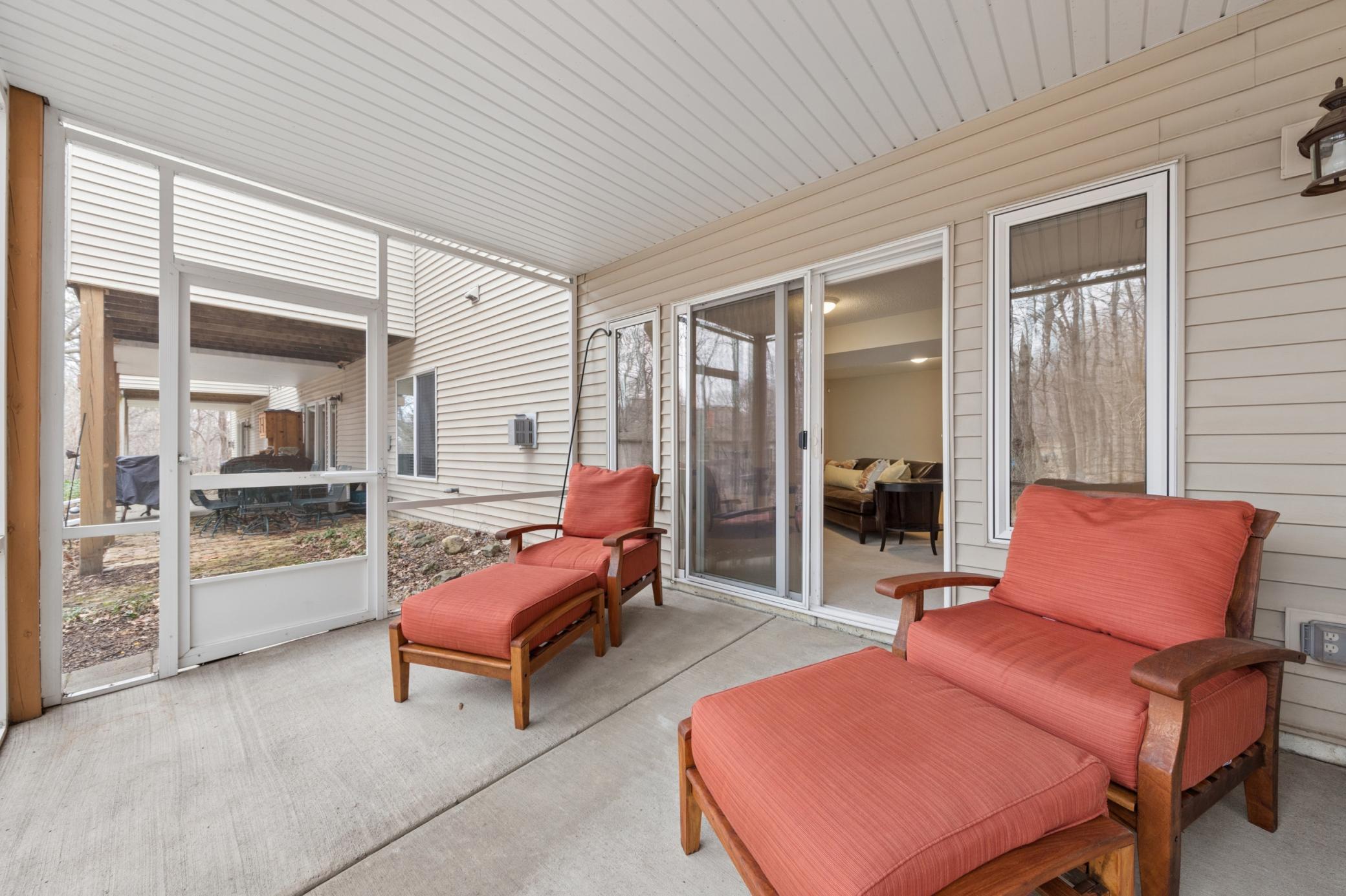 Enjoy watching the wildlife in the wooded back yards