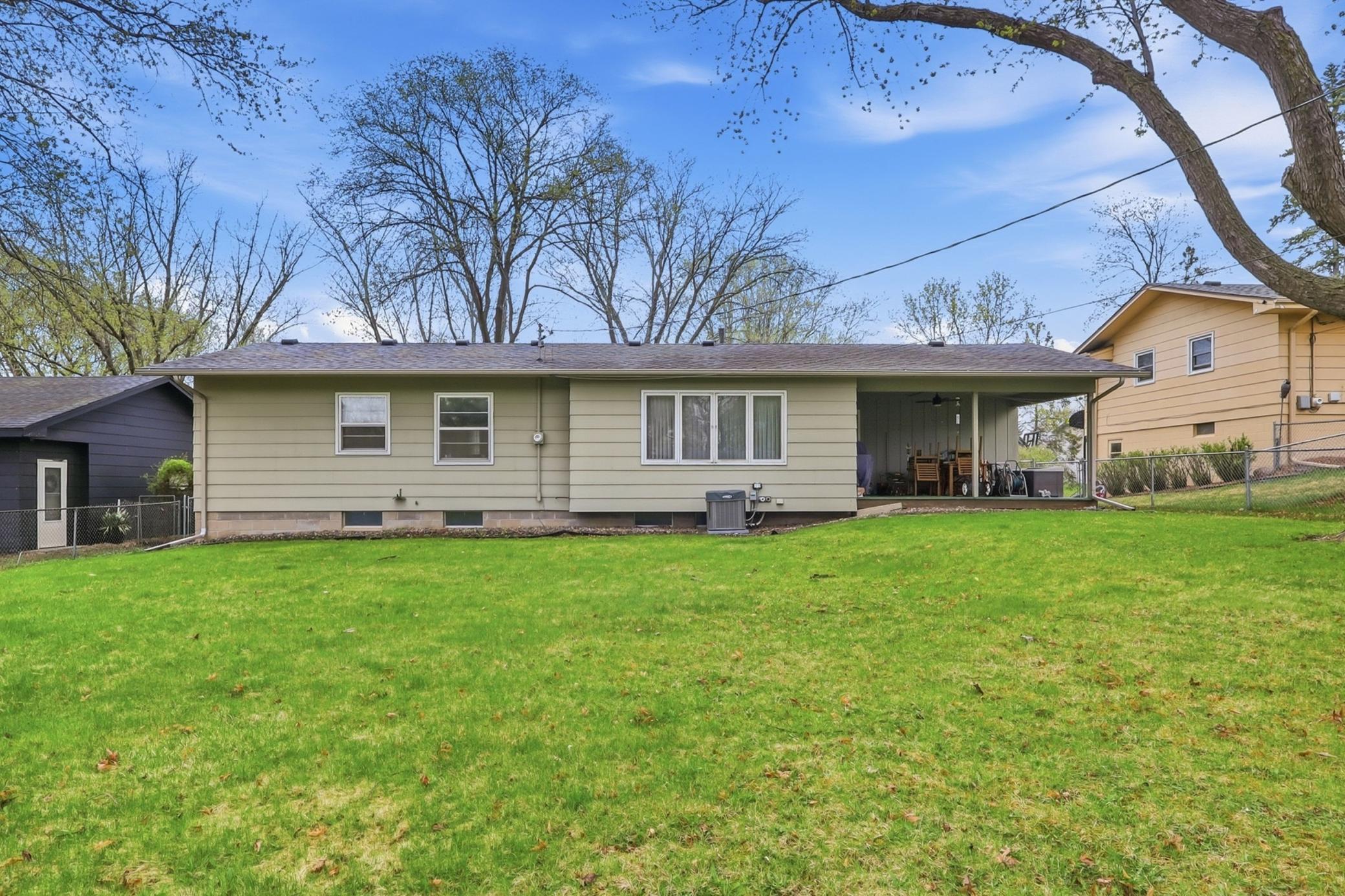 Back Yard w/covered porch