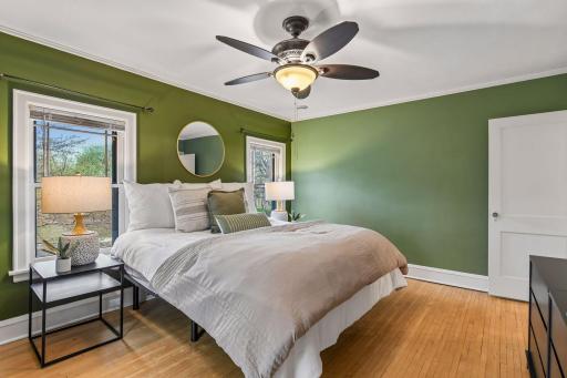 One of Three spacious upper level bedrooms with natural light