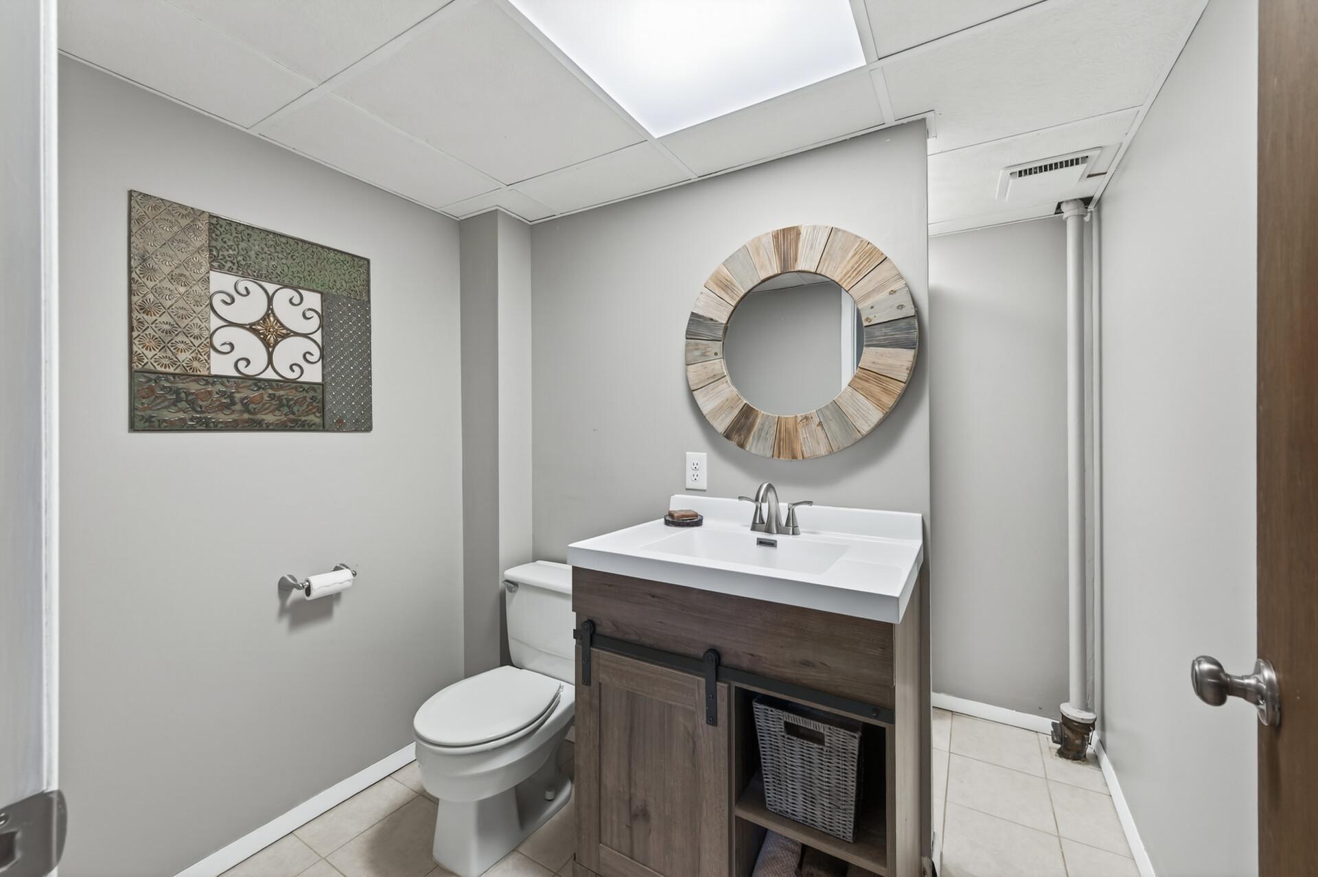 3/4 Bath, lower level