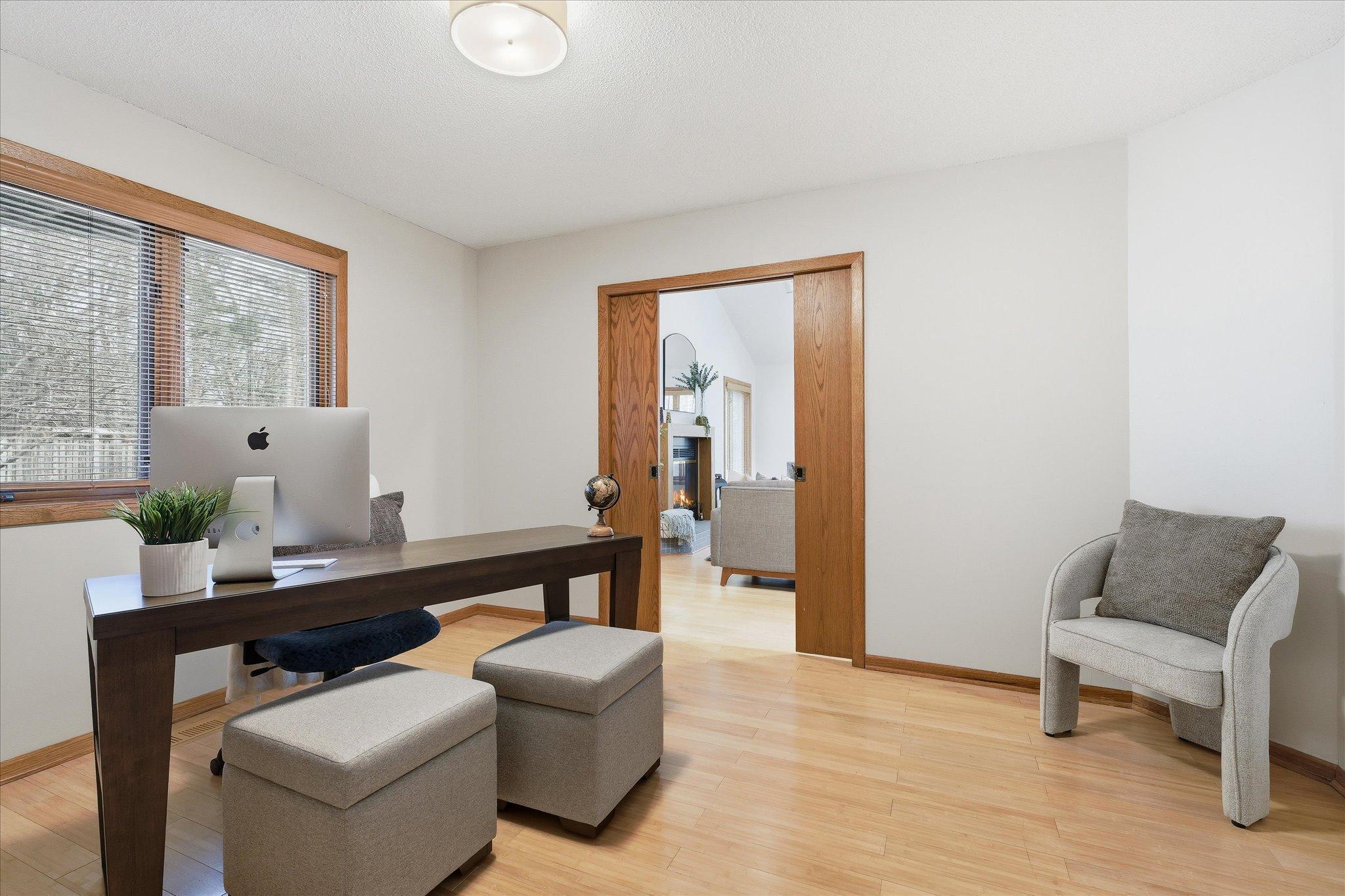 Option for pocket doors to open out to the living room!