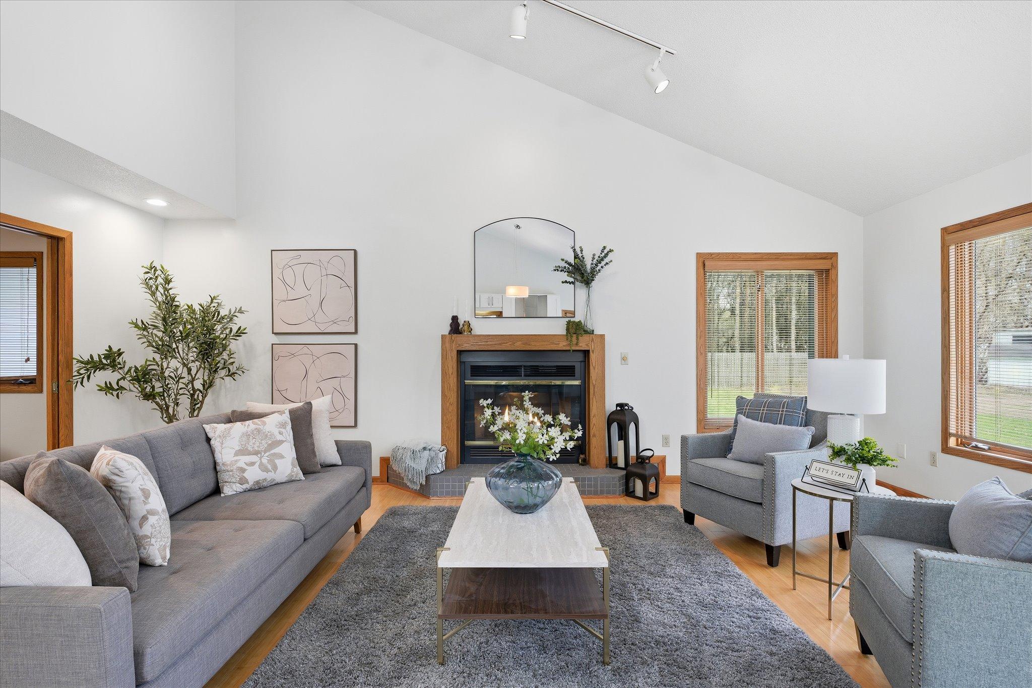 Vaulted ceilings with great natural light!