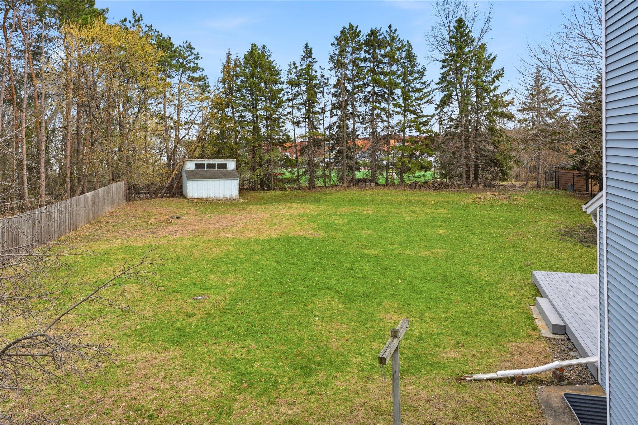 View from the balcony for your large & private yard!