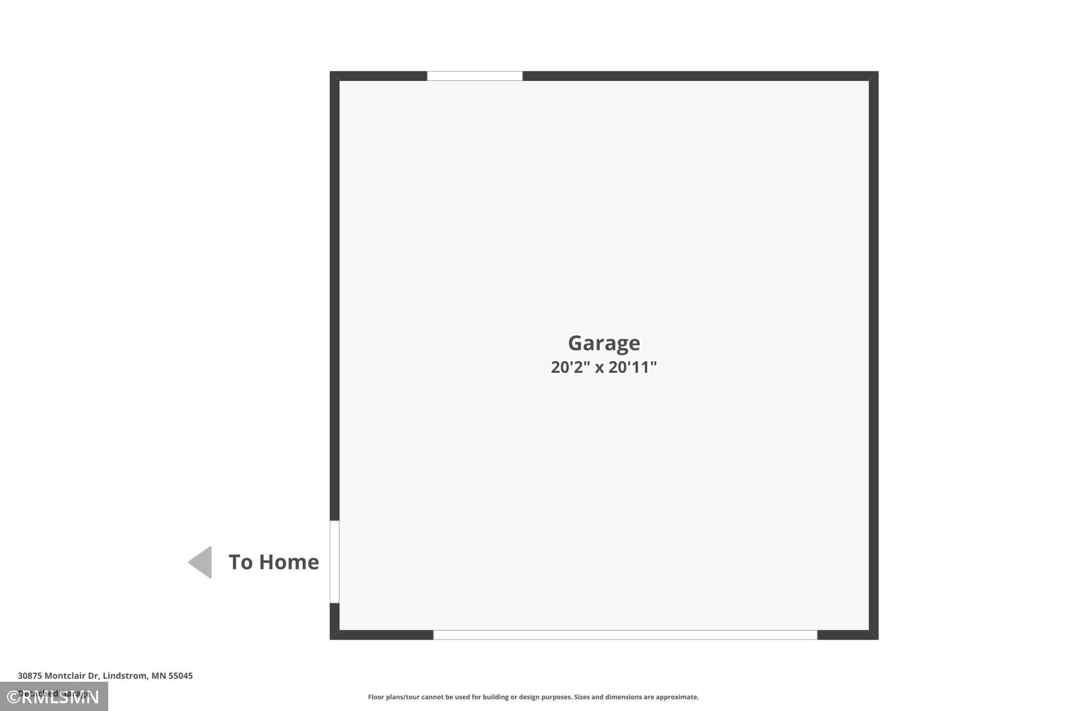 2 car portion of the garage