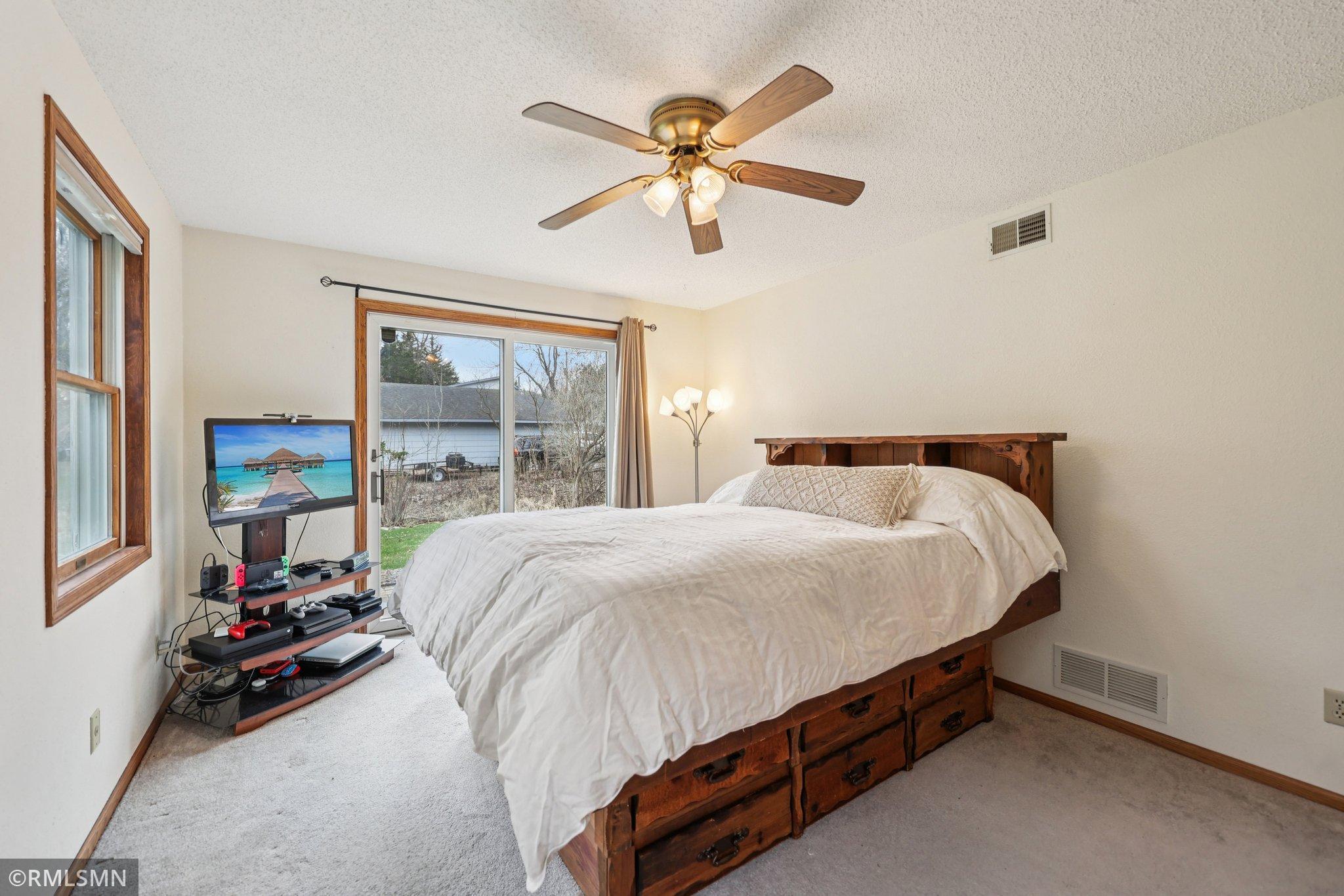 Patio door in Bedroom 5