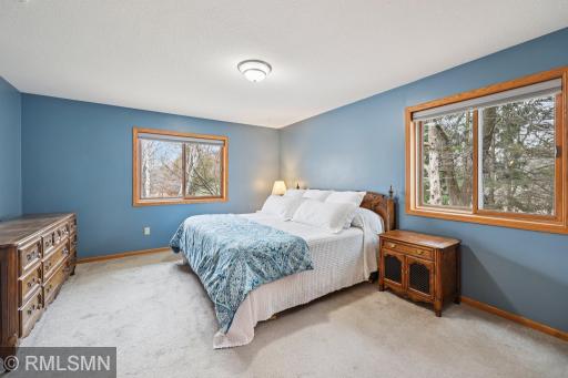 Large Primary upper bedroom with a walk-in closet and a walkthrough bathroom