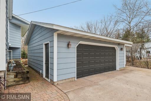 Large 3-car detached garage, but close to this entryway!