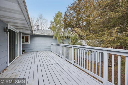 Large deck walks down to the backyard. It hasn't had a bath yet this spring.