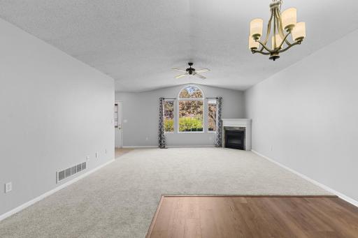 Living/Dining area. This home is ready for a new owner! Just move in.