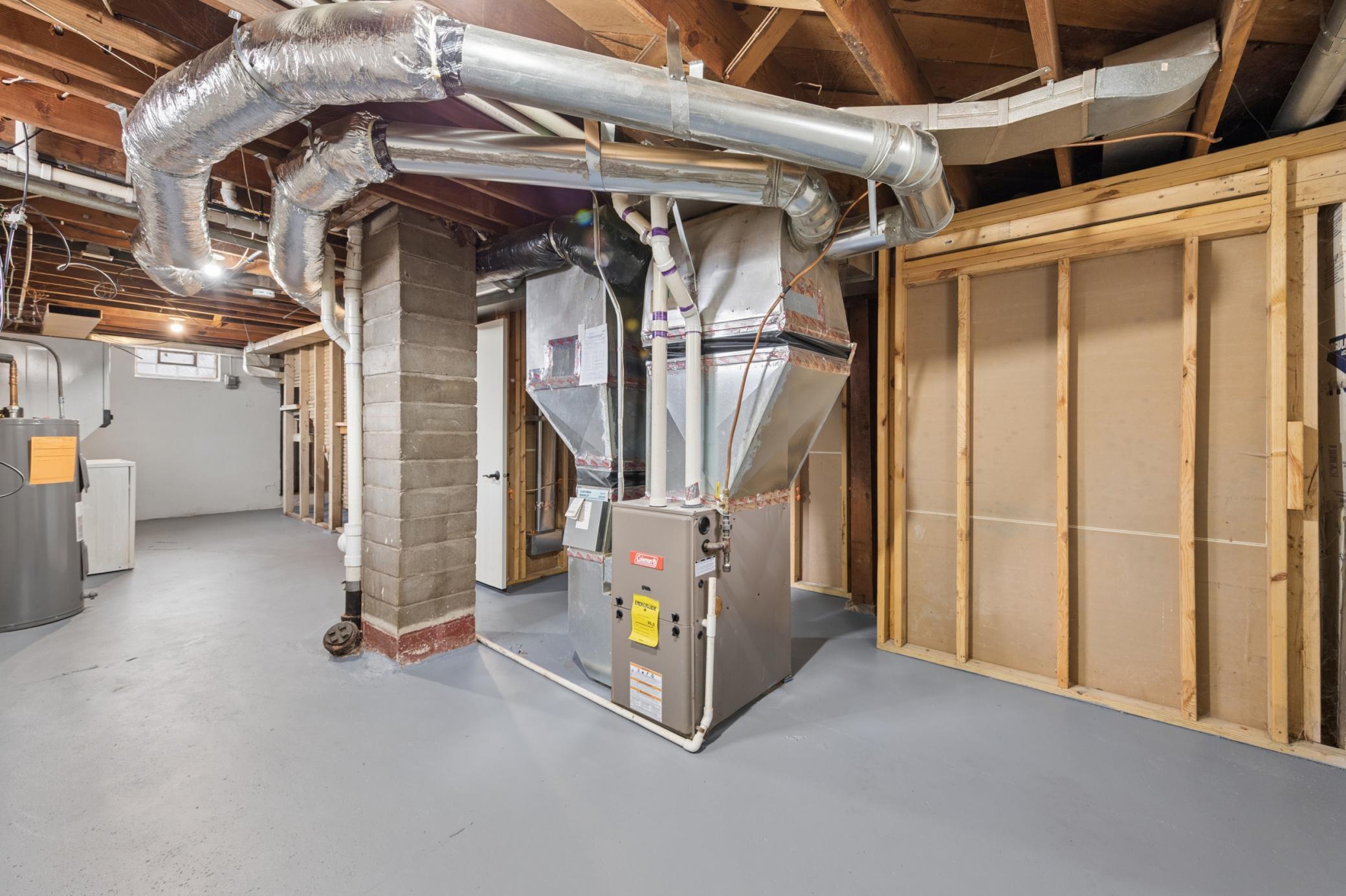 Mechanical area featuring accessible utility layout.