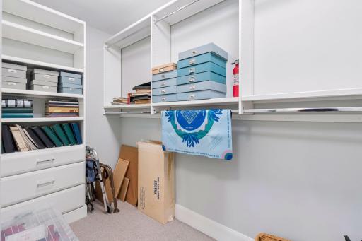 Lower level bedroom walk-in closet