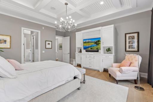 Primary bedroom with en-suite full spa-like bathroom