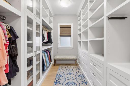 Walk into this luxurious walk-in closet