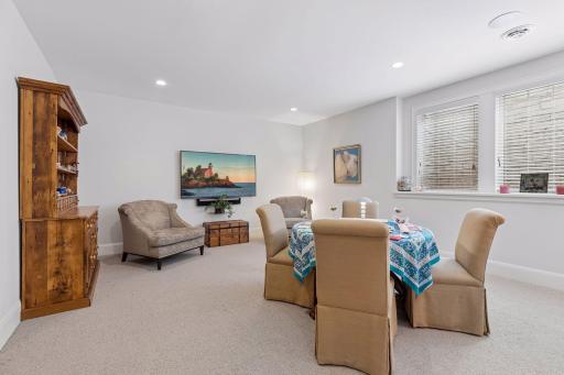 Lower level amusement room or media room