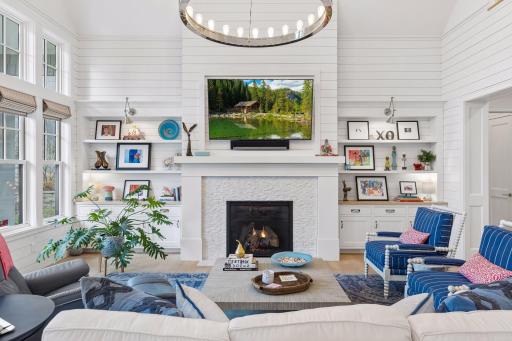 Fabulous built-ins blend in seamlessly for displaying your favorite decor