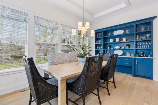 Built-in storage for displaying your favorite dinnerware or showcasing decor