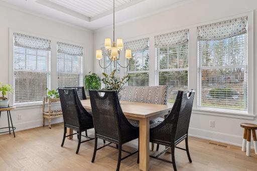 Dining space right off of the kitchen