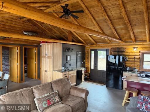 Hickory cabinets and granite countertops accent the kitchen
