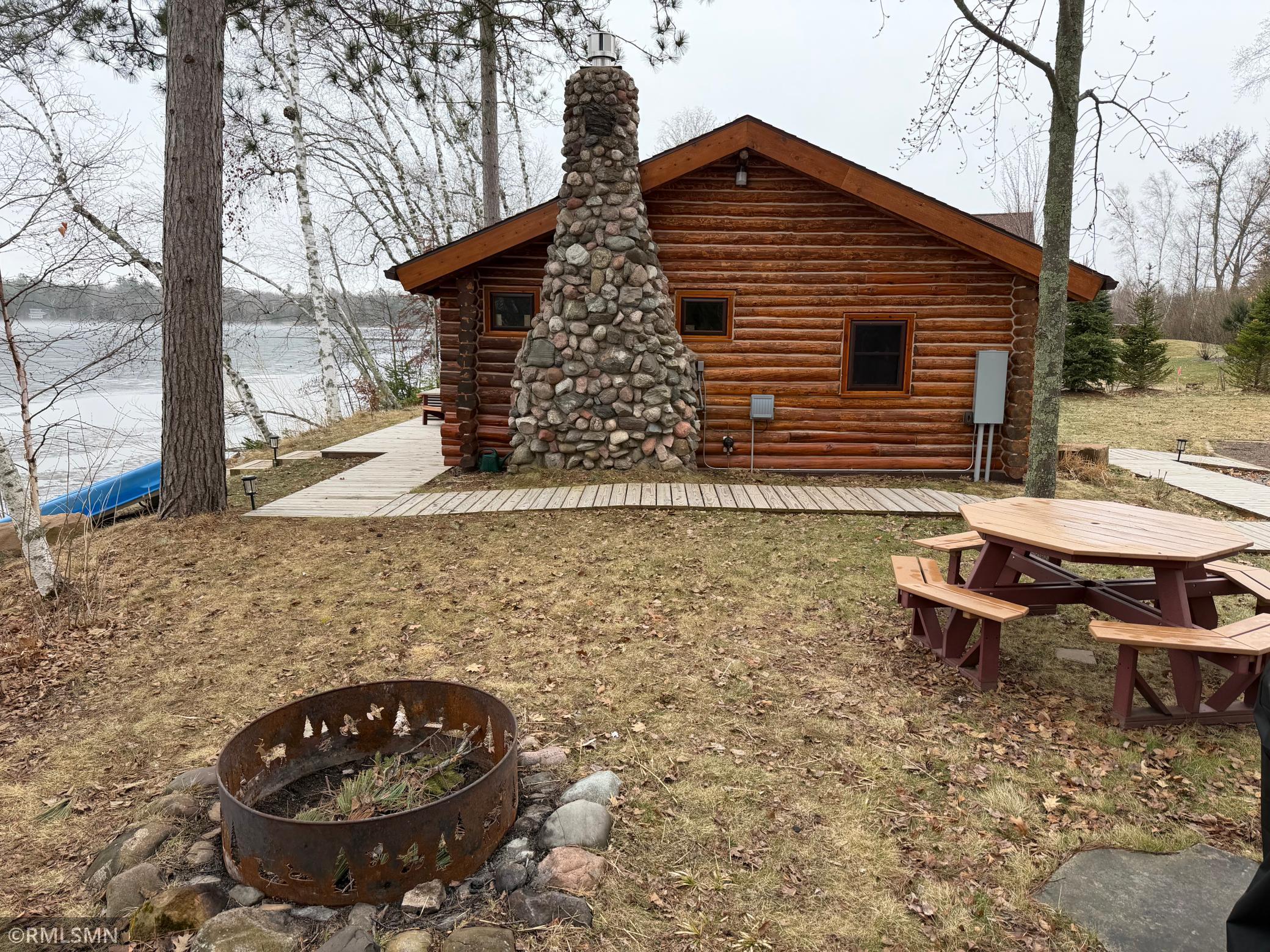 Original Stone on outside of fireplace