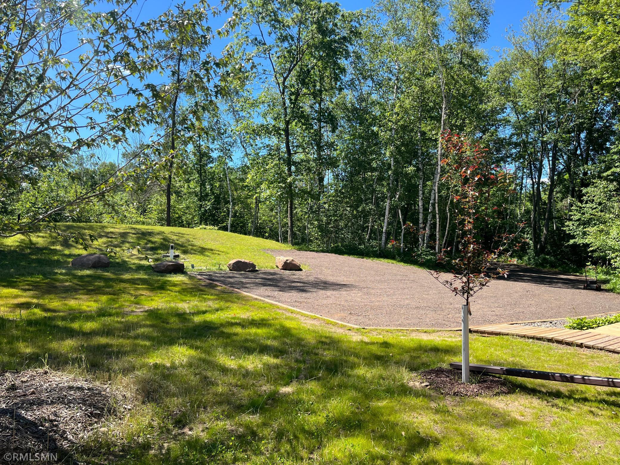 Driveway entrance to parking area