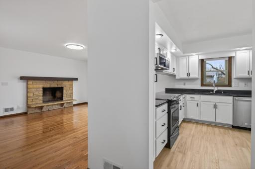 Kitchen and dining room.