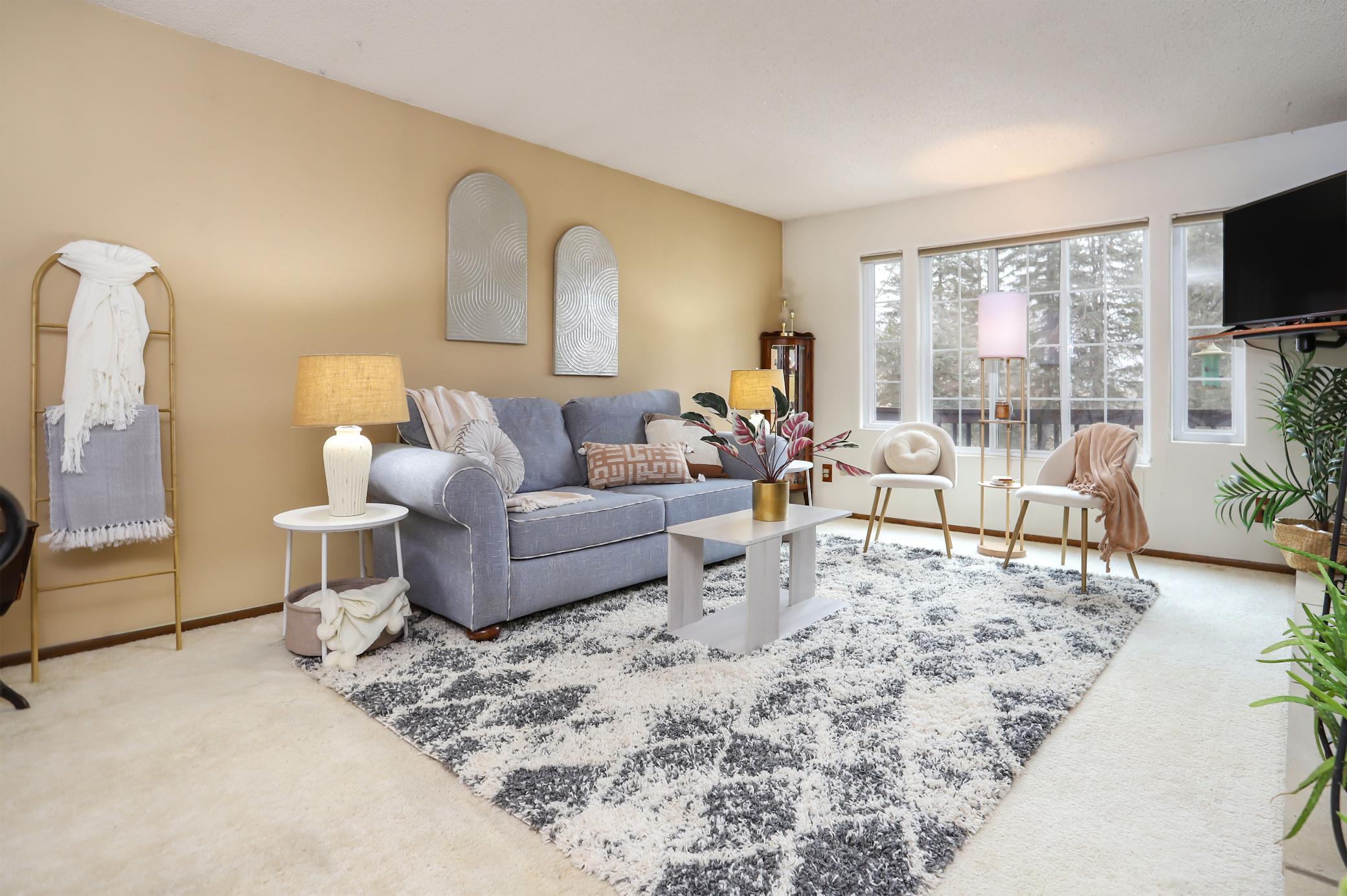 Upstairs living room, east windows