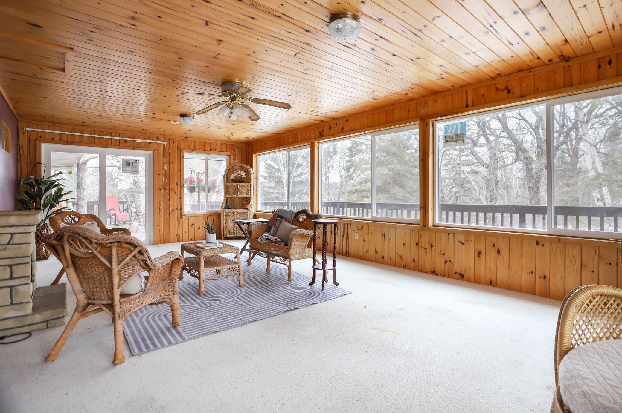 Sunroom and wrap around deck
