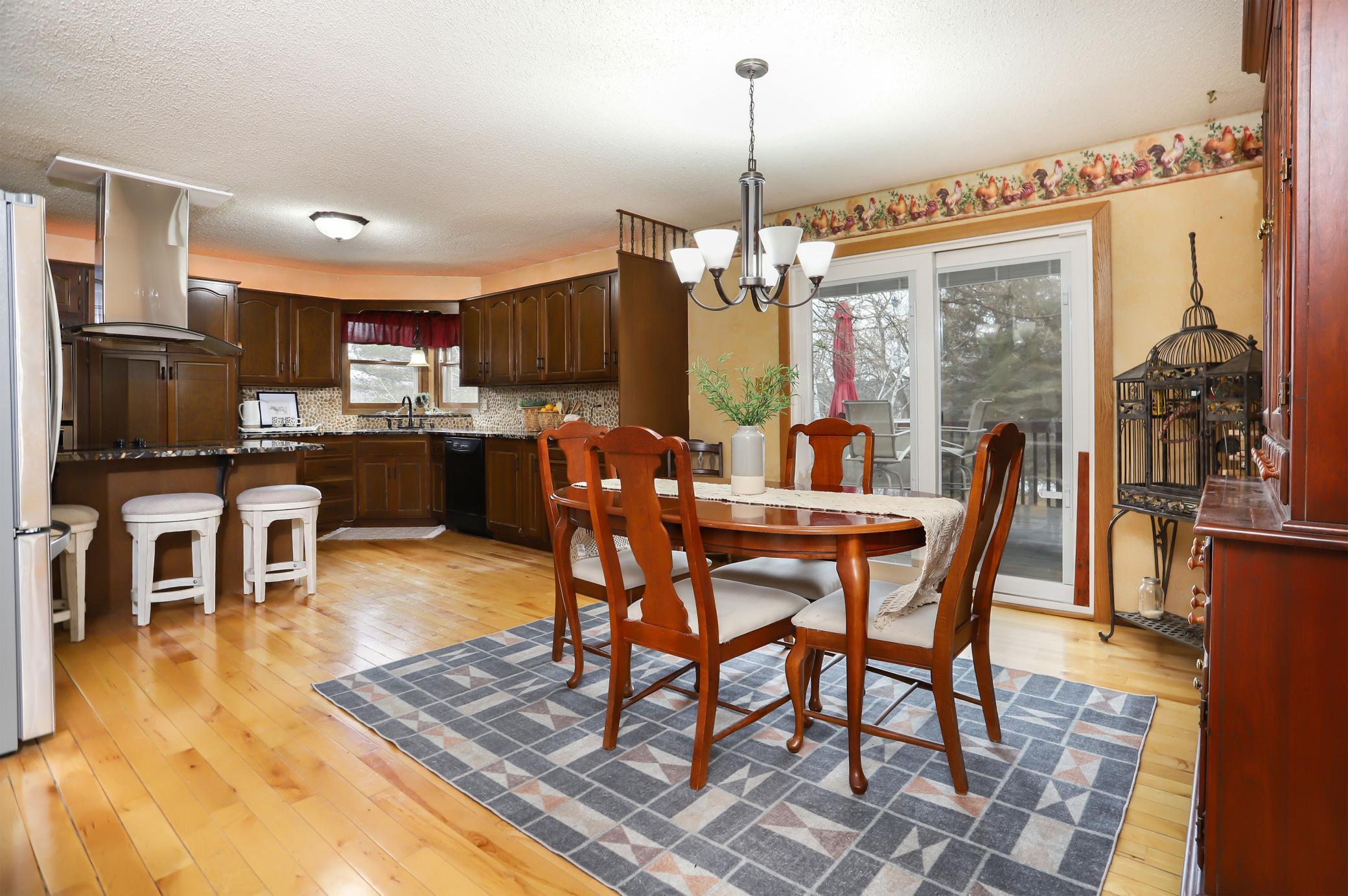 Dining room to kitchen and deck