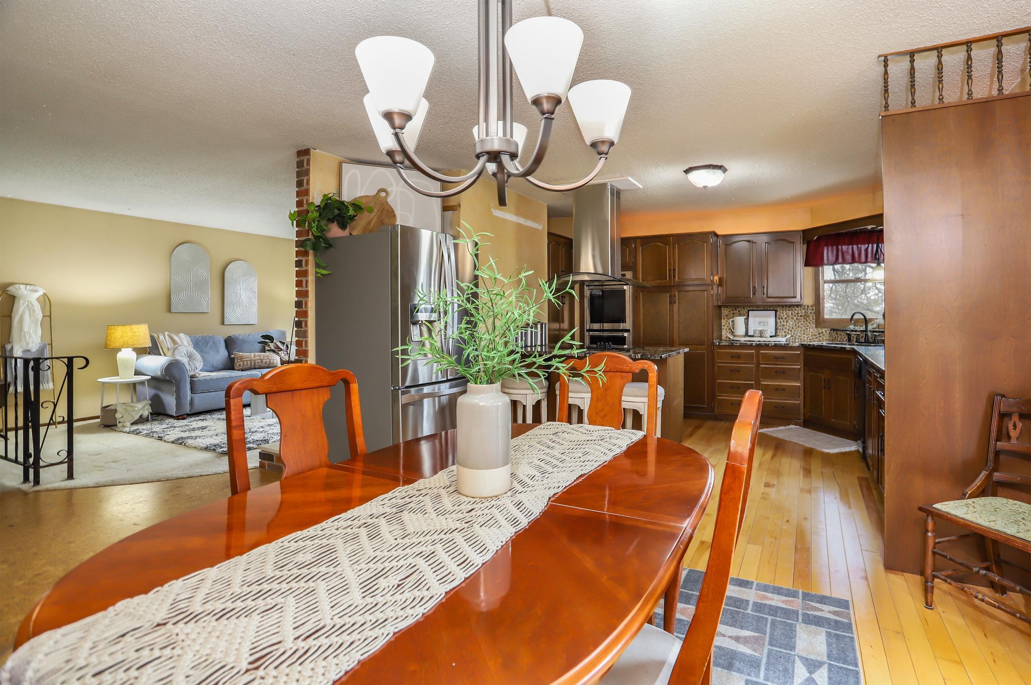 Dining to Kitchen and Living room