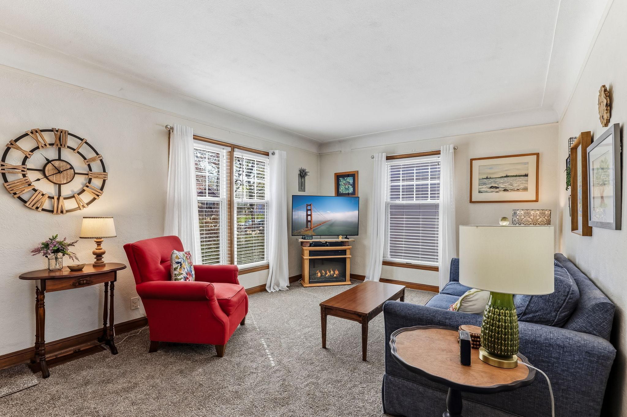 Bright living room with tons of natural light