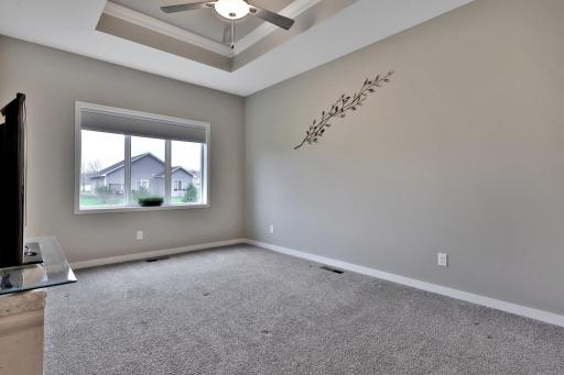 Primary Bedroom - Recessed ceiling feature with fan