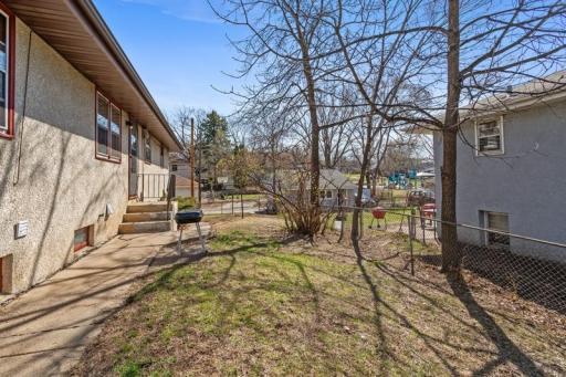 Side yard of Unit 2 - provides this tenant their own space