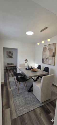 Virtually staged Dining room