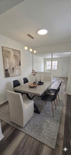 Virtually staged Dining room
