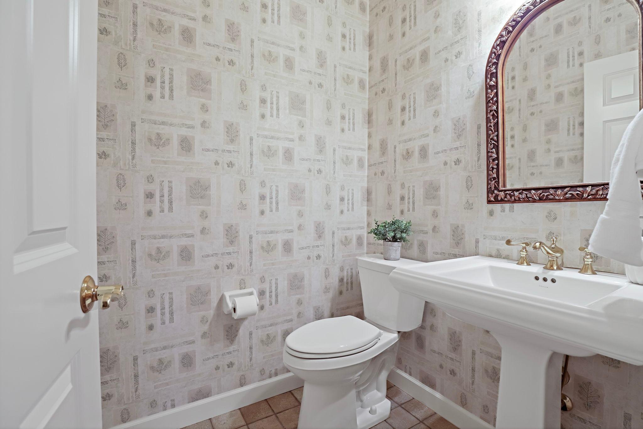 Main level powder room.