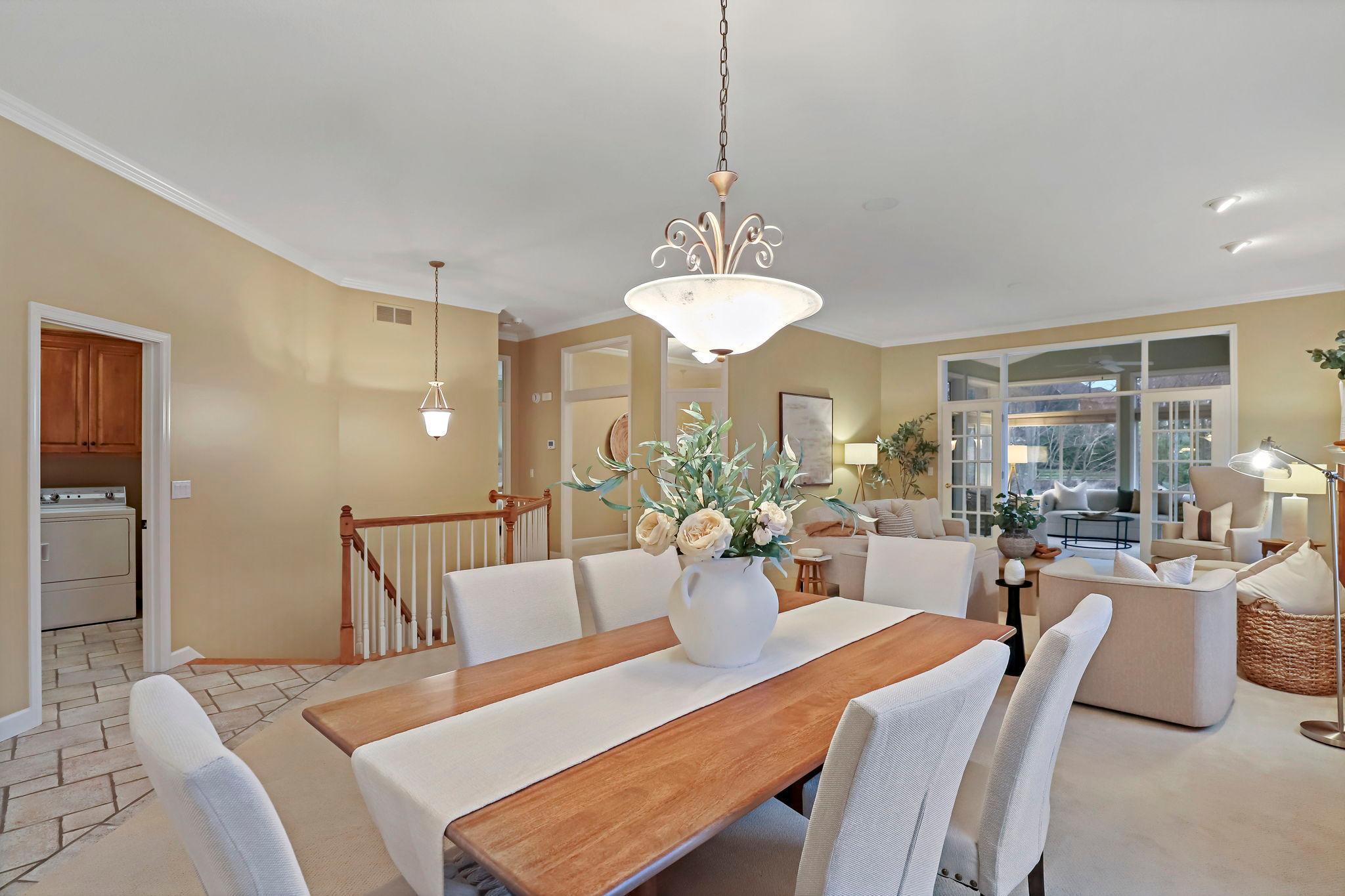 Dining space great for holidays.