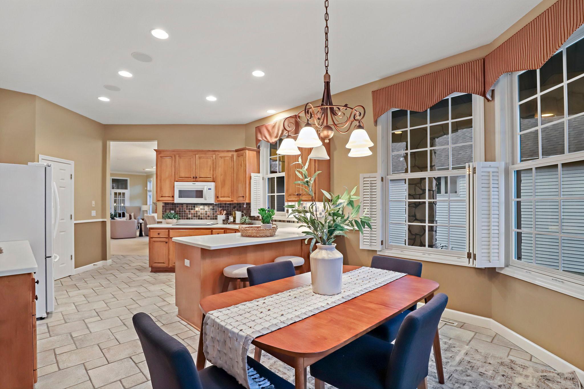 Large eat-in kitchen.