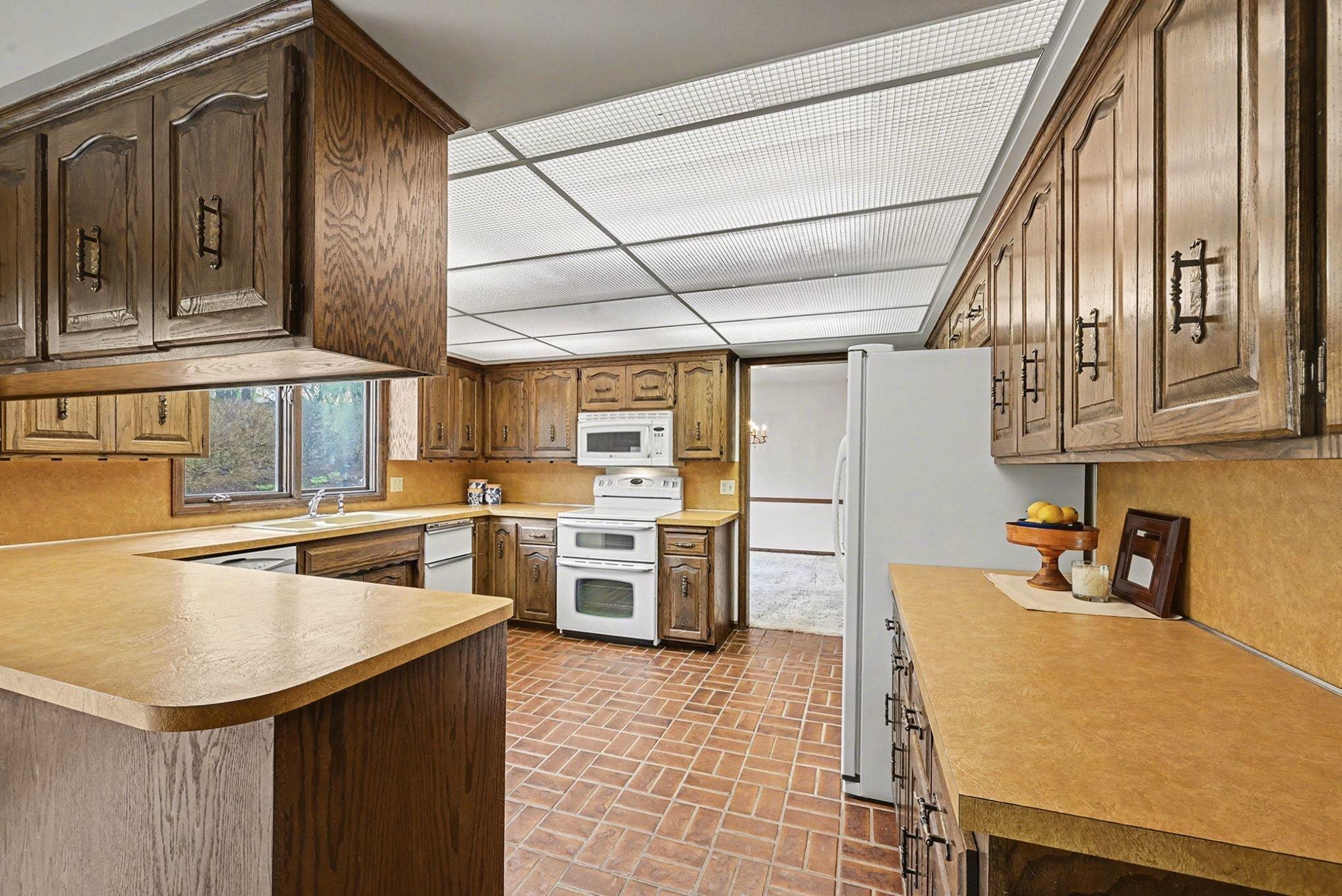 Formal dining leads to kitchen