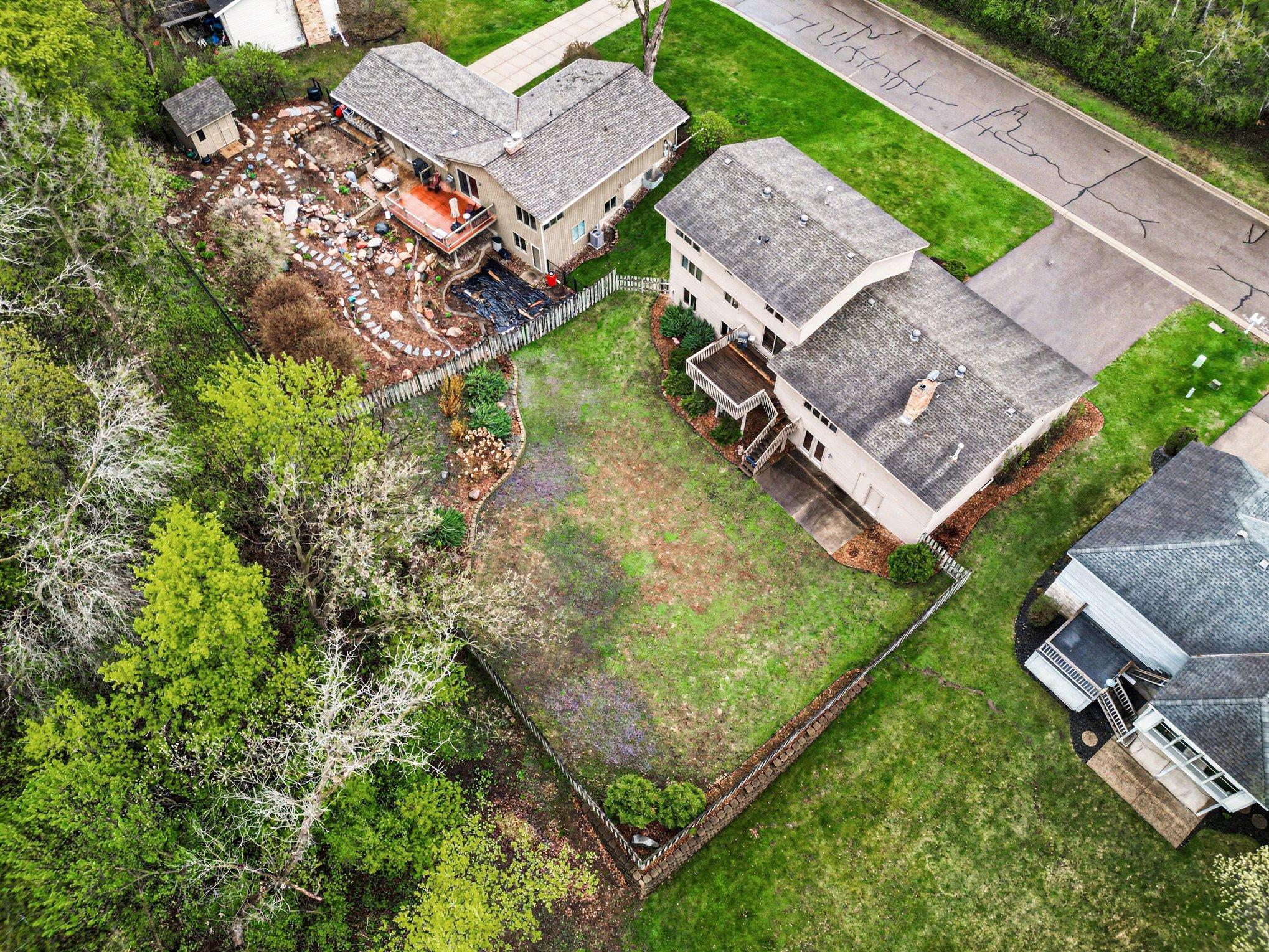 Fully fenced backyard