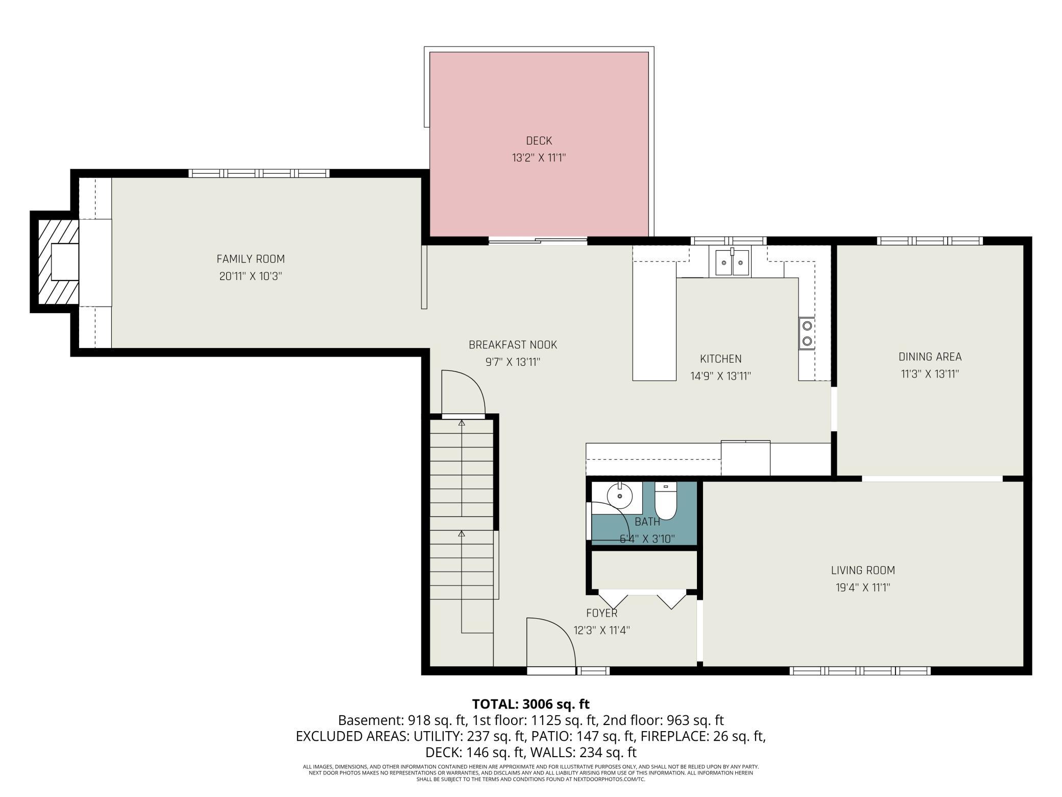 Spacious main level