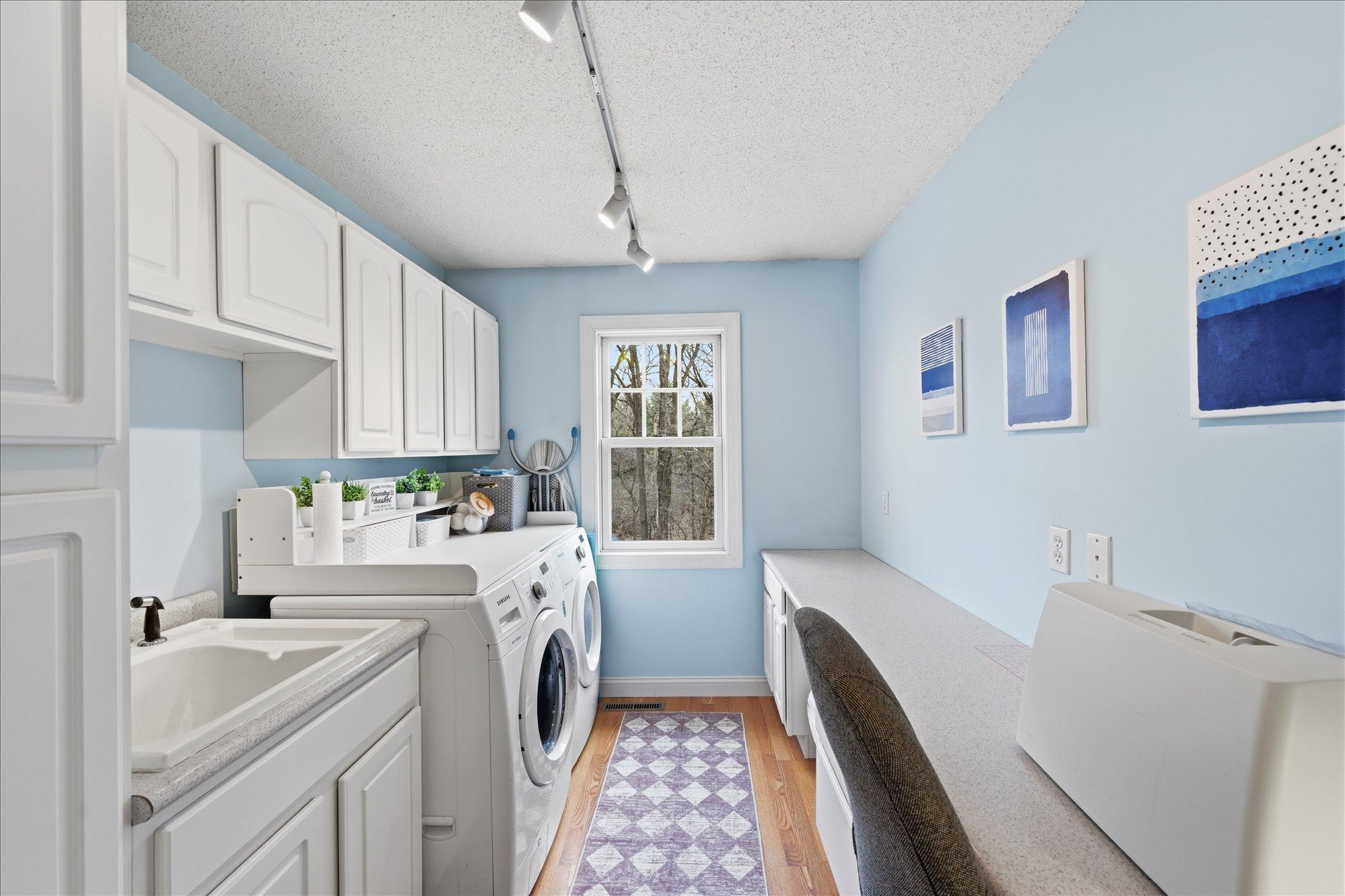 Laundry and sewing room up on the second floor!