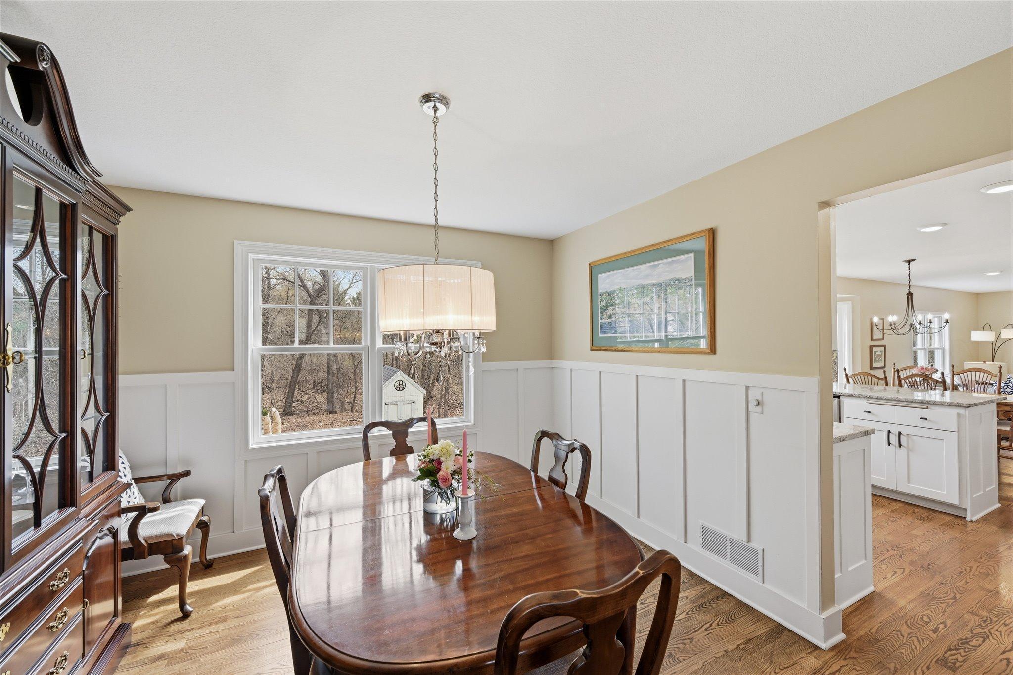 Nice view of the backyard from the dining room.