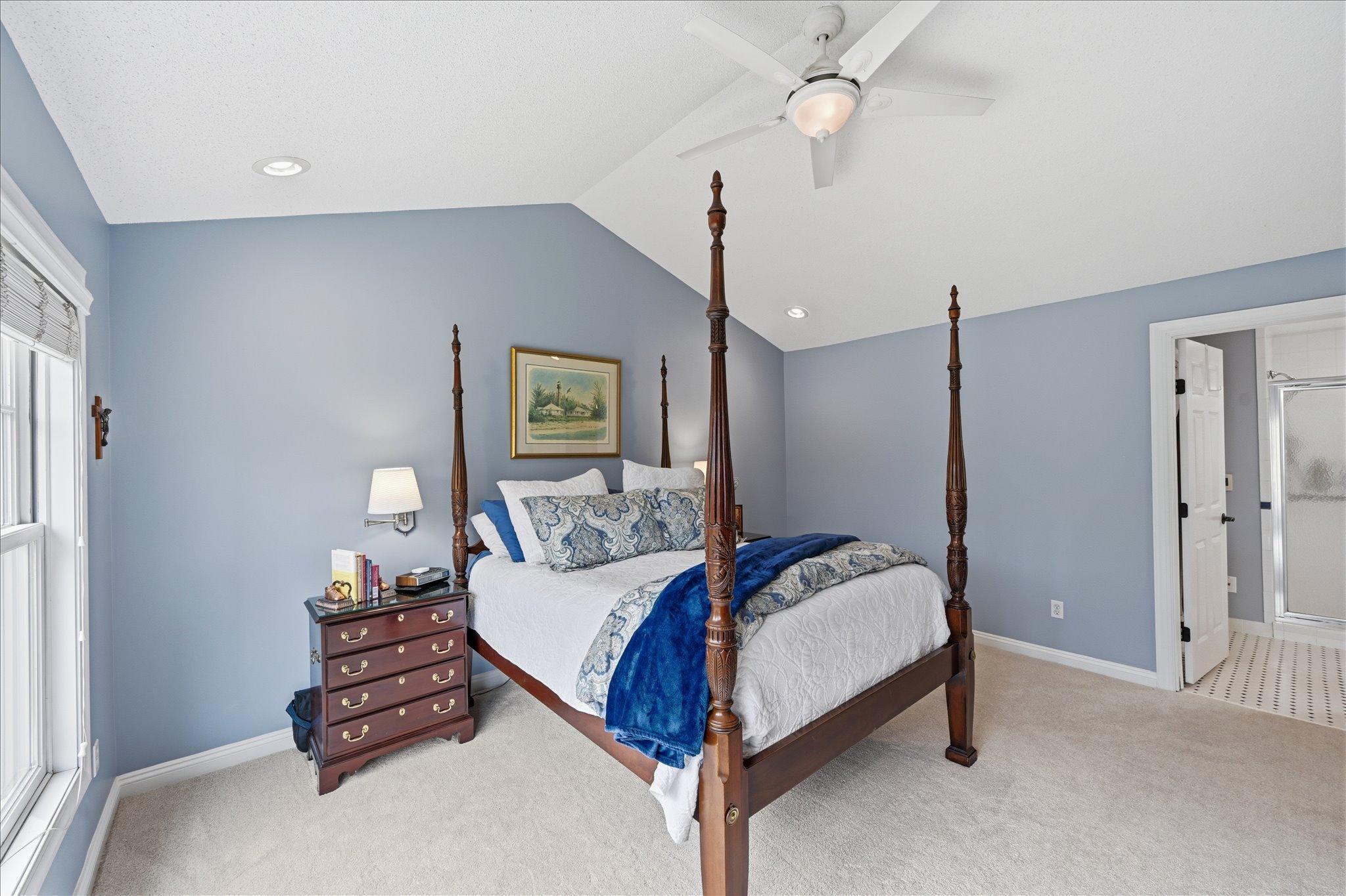 Oversized primary suite.