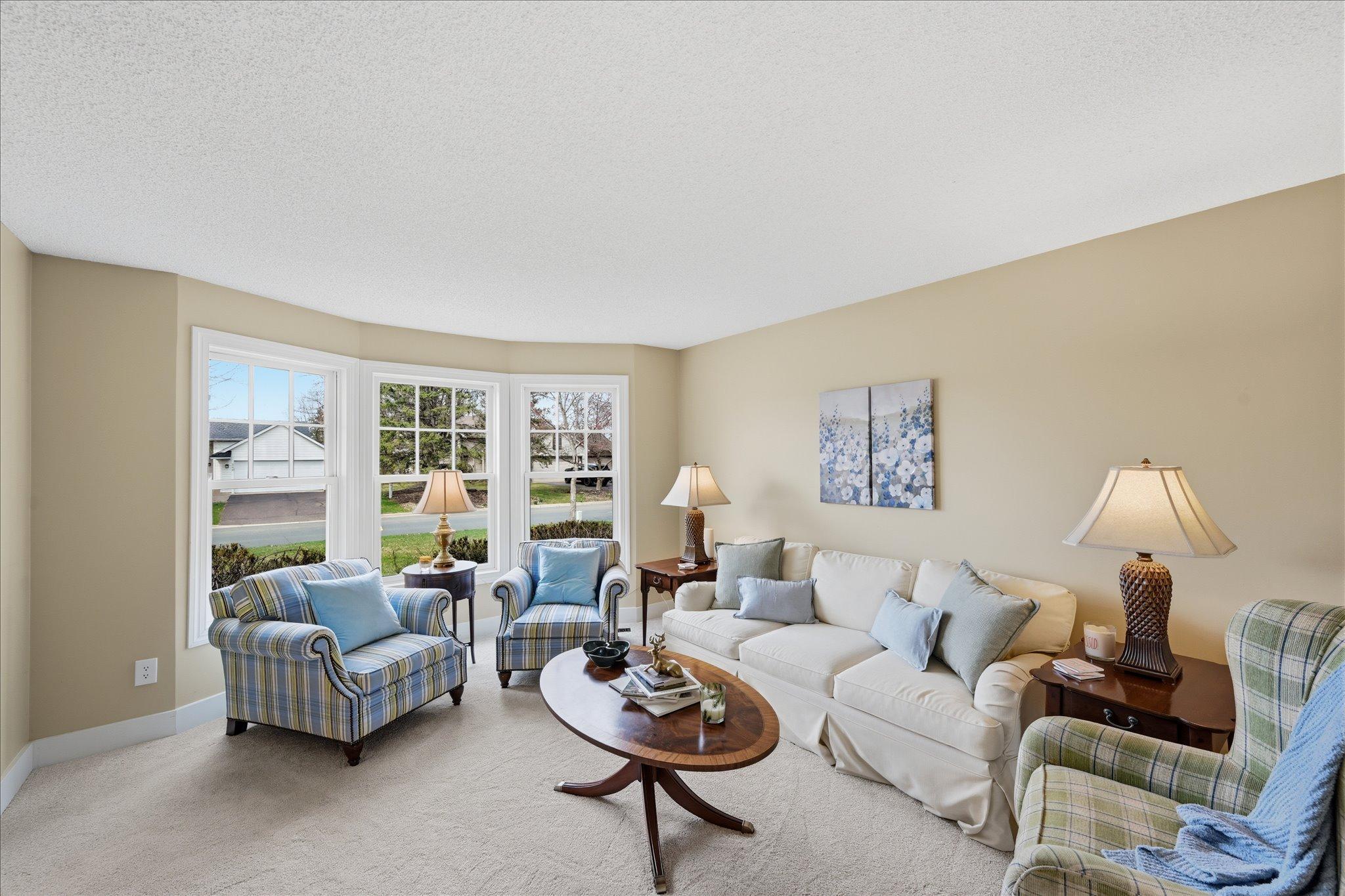 Oversized windows offer lots of light.